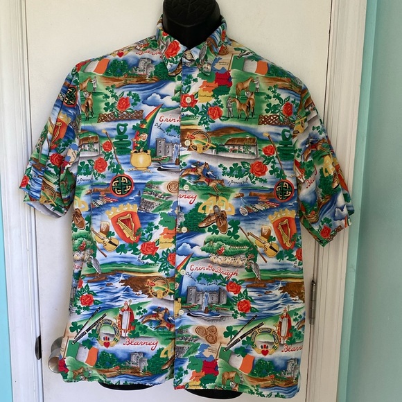 Reyn Spooner vintage made in Hawaii Danny Boy Irish shirt VGUC - Picture 1 of 3